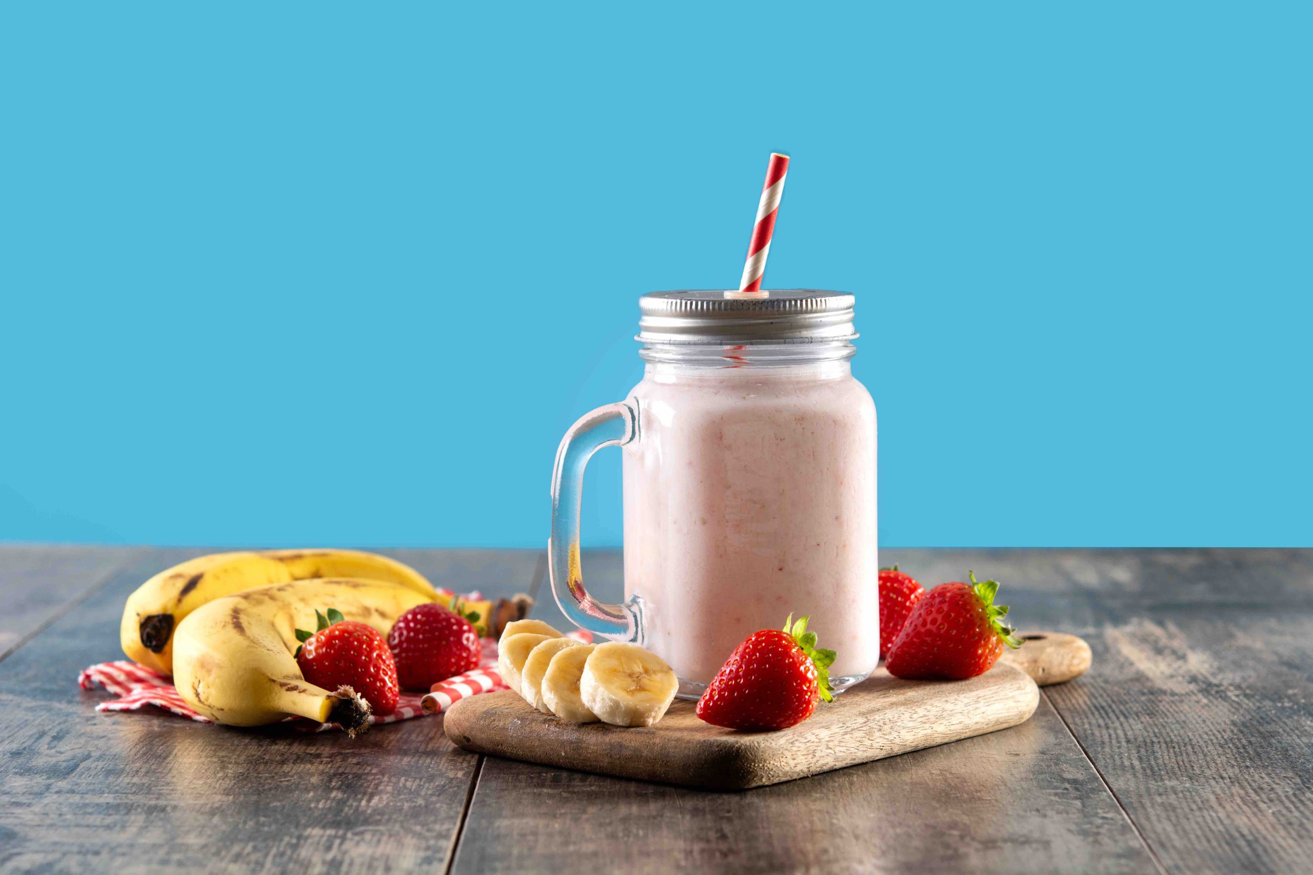 Smoothie de Fresas y Plátano 